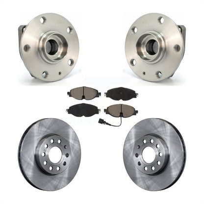 Hub Bearing Disc Brake Rotor Pad Front Kit For Volkswagen Golf SportWagen e-Golf