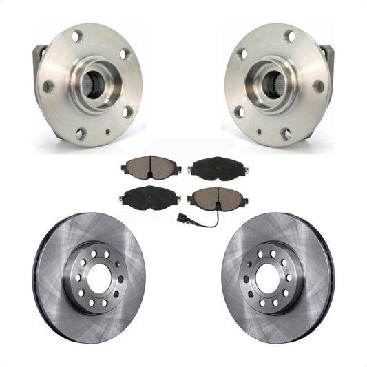 Hub Bearing Disc Brake Rotor Pad Front Kit For Volkswagen Golf SportWagen e-Golf