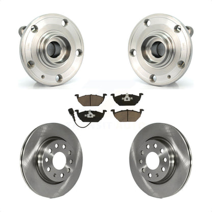 Hub Bearing Assembly Disc Brake Rotors And Pads Front Kit For Volkswagen Jetta