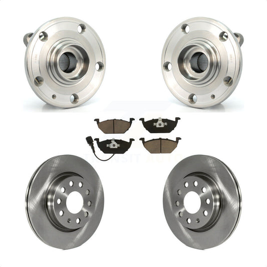 Hub Bearing Assembly Disc Brake Rotors And Pads Front Kit For Volkswagen Jetta