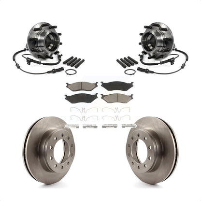 Hub Bearing Brake Rotor Pads Front Kit For 2005-2010 Ford F-550 Super Duty 4 X