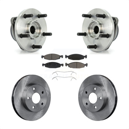 Hub Bearing Assembly Disc Brake Rotor And Pads Front Kit For Jeep Grand Cherokee