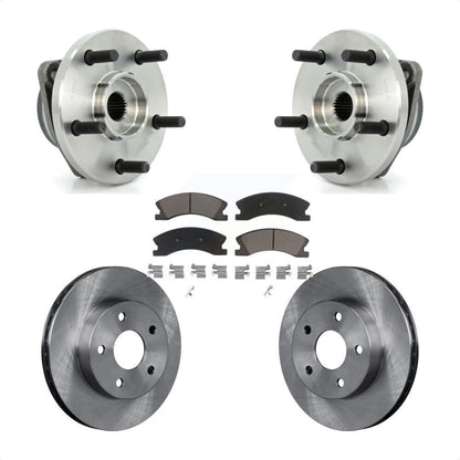 Hub Bearing Assembly Disc Brake Rotor And Pads Front Kit For Jeep Grand Cherokee