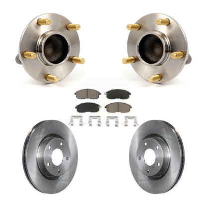 Hub Bearing Assembly Disc Brake Rotor Pad Front Kit For Nissan 350Z INFINITI G35