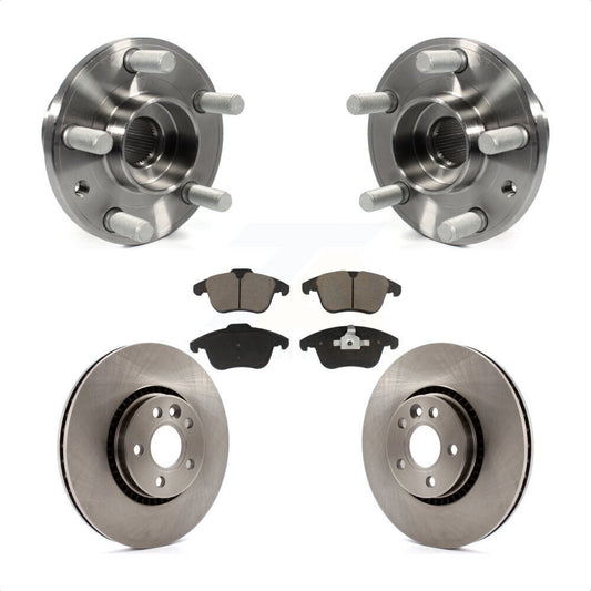 Hub Bearing Assembly Disc Brake Rotor Pad Front Kit For 2008-2015 Land Rover LR2