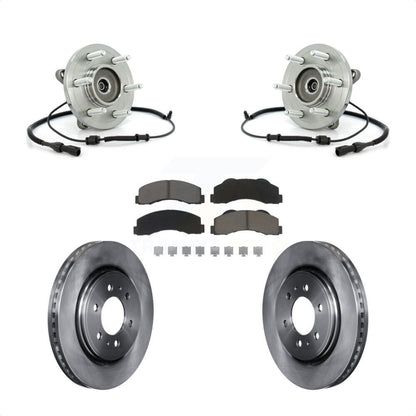 Hub Bearing Brake Rotor Pads Front Kit For Ford Expedition Lincoln Navigator 4WD