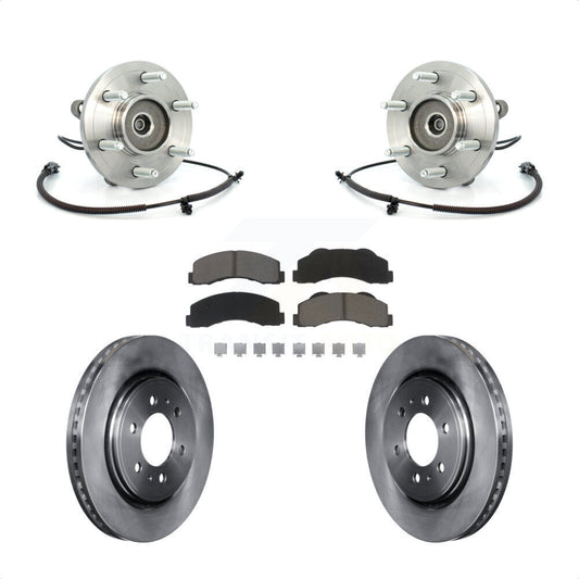 Hub Bearing Assembly Brake Rotor Pad Front Kit For Ford F-150 Expedition Lincoln