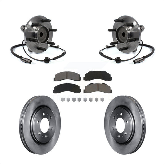 Hub Bearing Disc Brake Rotor Pad Front Kit For Ford F-150 Expedition Lincoln RWD