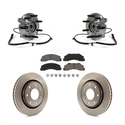 Hub Bearing Assembly Disc Brake Rotors And Ceramic Pads Front Kit For Ford F-150