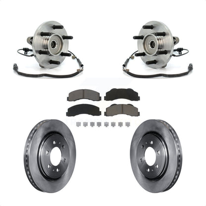 Hub Bearing Assembly Disc Brake Rotors And Ceramic Pads Front Kit For Ford F-150