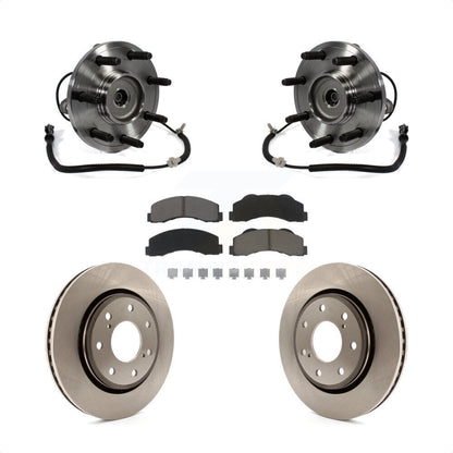 Hub Bearing Assembly Disc Brake Rotors And Ceramic Pads Front Kit For Ford F-150