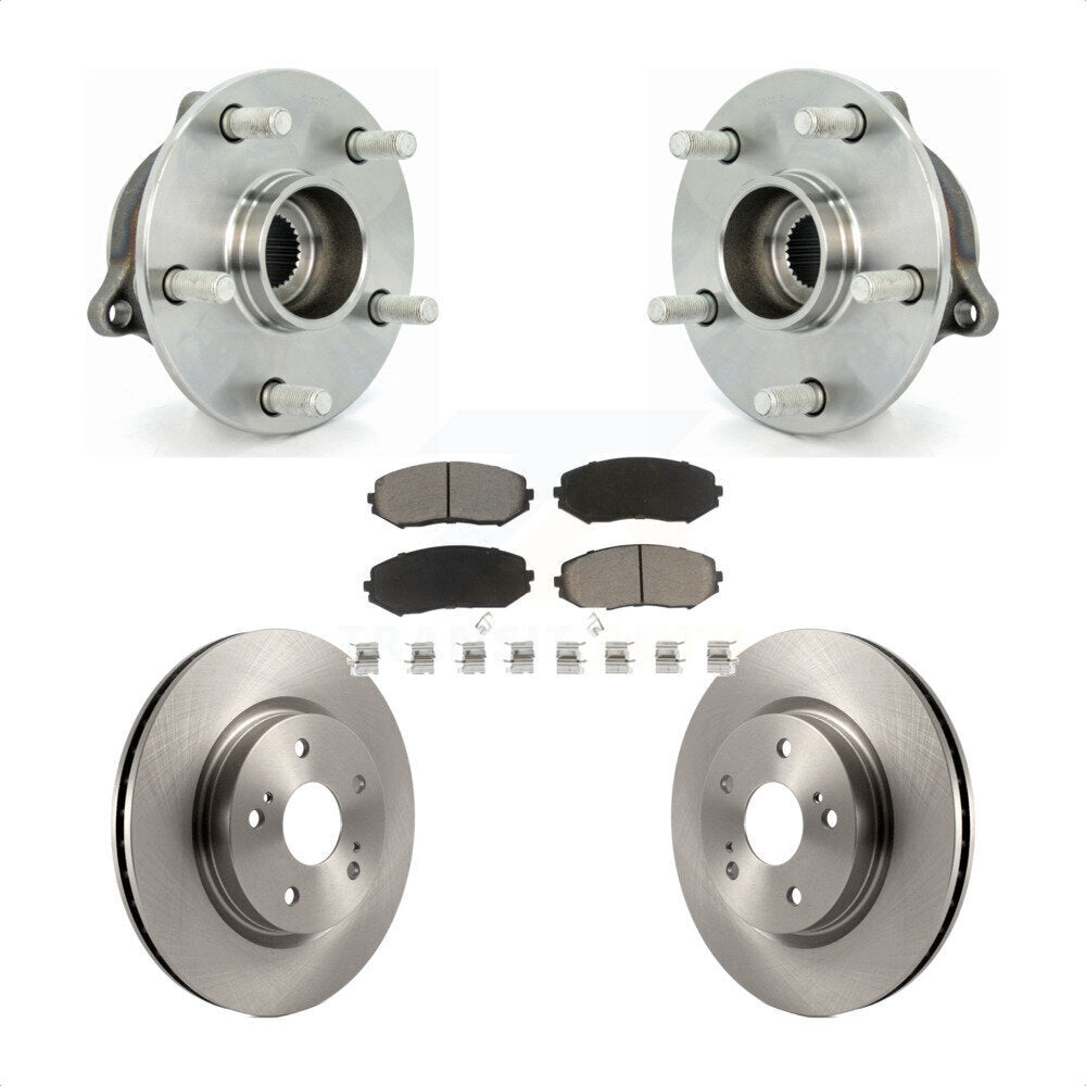 Hub Bearing Assembly Brake Rotor Pad Front Kit For 2006-2013 Suzuki Grand Vitara
