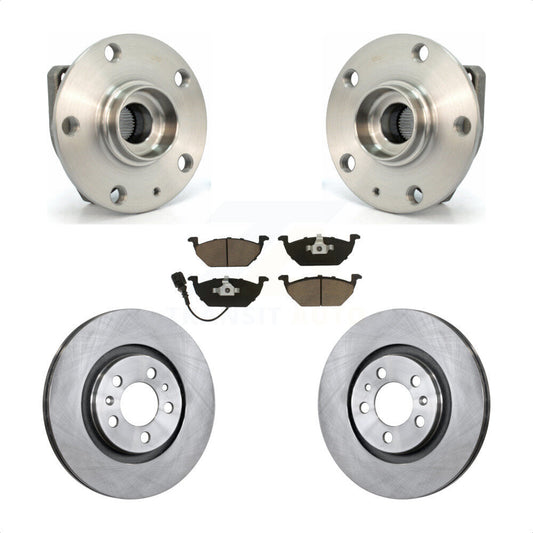 Hub Bearing Assembly Disc Brake Rotor And Pad Front Kit For Volkswagen Golf City