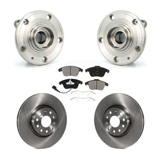 Hub Bearing Disc Brake Rotor Pads Front Kit For Volkswagen Tiguan Passat Audi Q3