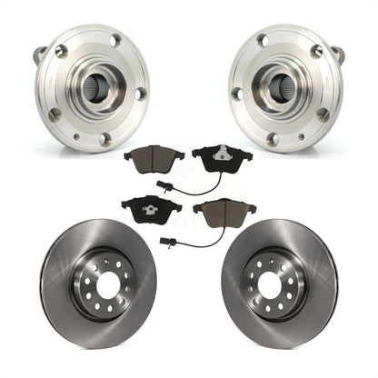 Hub Bearing Assembly Disc Brake Rotors And Pads Front Kit For Volkswagen CC