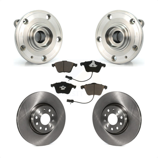 Hub Bearing Assembly Disc Brake Rotors And Pads Front Kit For Volkswagen CC