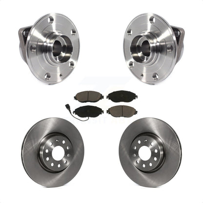 Hub Bearing Assembly Disc Brake Rotor & Pads Front Kit For Volkswagen GTI Arteon