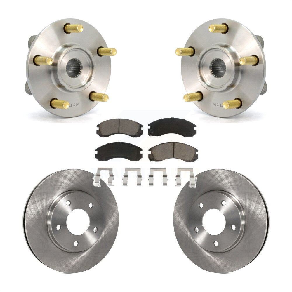Hub Bearing Assembly Brake Rotor Pads Front Kit For 2000 Mitsubishi Eclipse 3.0L