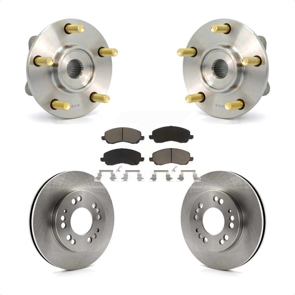 Hub Bearing Brake Rotor & Pads Front Kit For 2001 Mitsubishi Eclipse Galant 2.4L