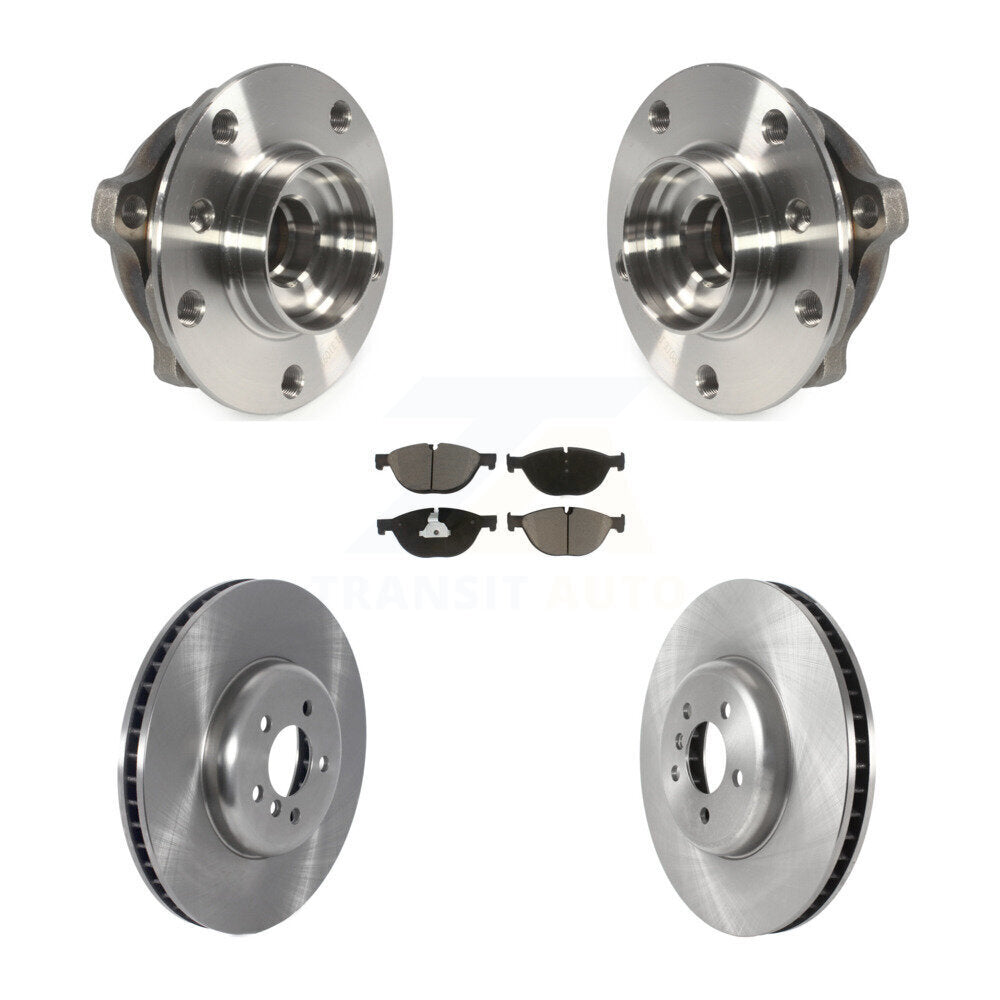 Hub Bearing Assembly Brake Rotor Pad Front Kit For BMW 750i xDrive 750Li 550i GT