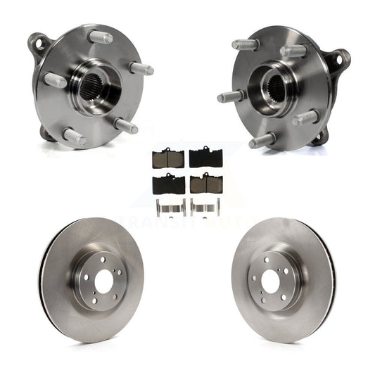 Hub Bearing Brake Rotor & Pads Front Kit (5Pc) For Lexus IS300 IS350 GS350 RC350