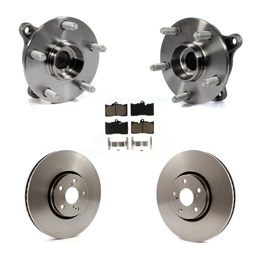 Hub Bearing Assembly Disc Brake Rotor Pads Front Kit (5Pc) For Lexus IS300 IS350
