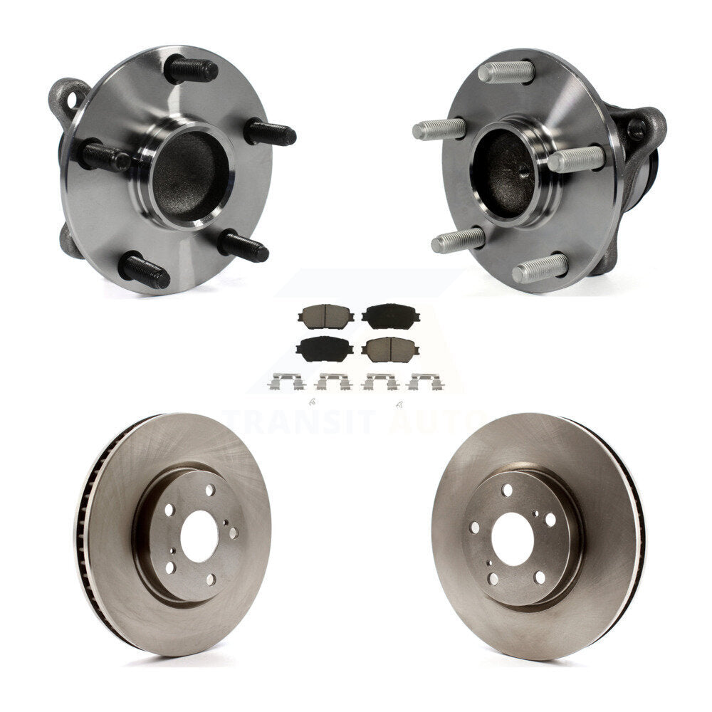 Hub Bearing Assembly Disc Brake Rotor Pads Front Kit (5Pc) For Lexus IS250 GS300