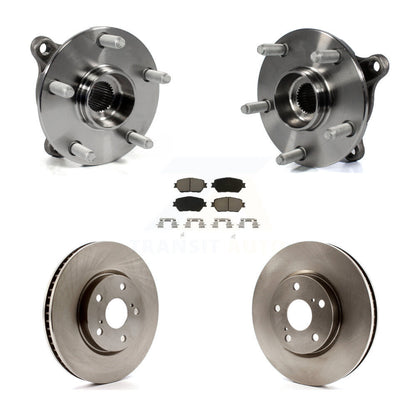 Hub Bearing Assembly Brake Rotor & Pad Front Kit (5Pc) For Lexus IS250 GS300 AWD
