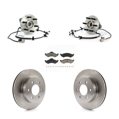 Hub Bearing Disc Brake Rotor & Pads Front Kit For 2000-2002 Dodge Dakota Durango