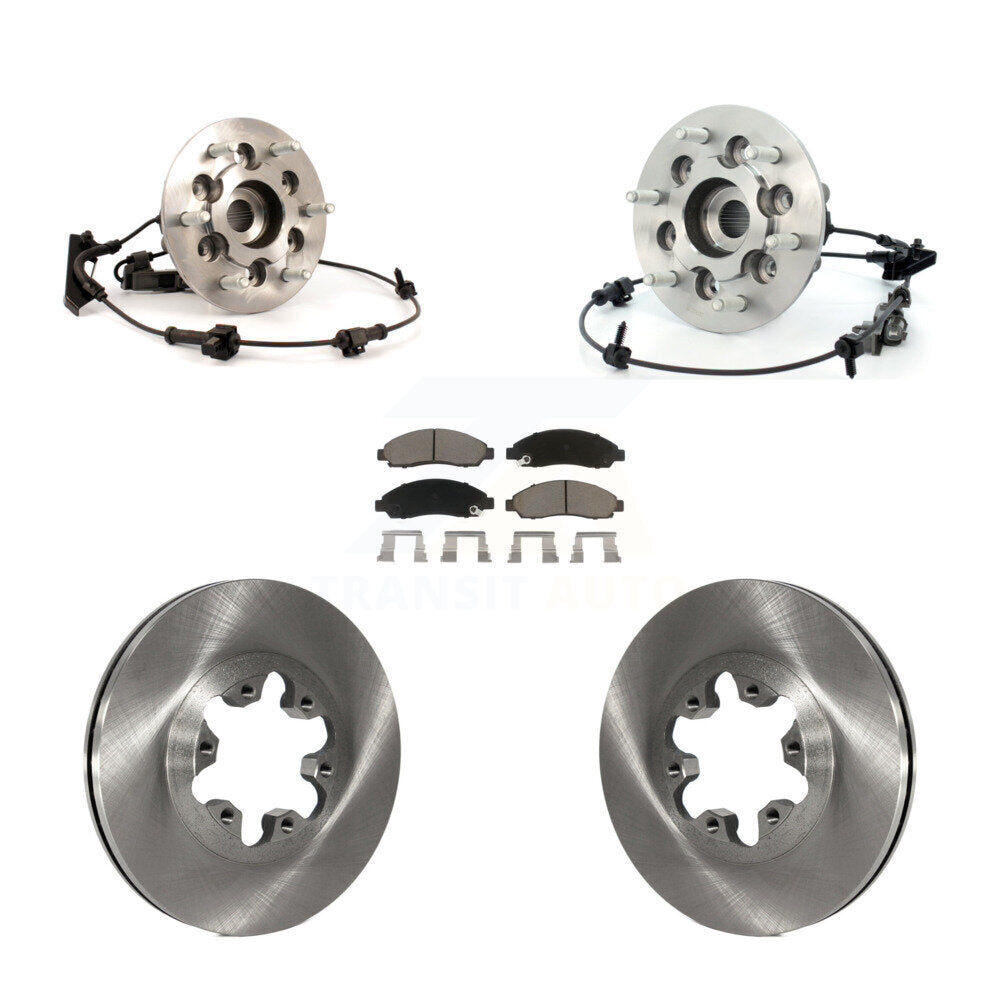 Hub Bearing Brake Rotor & Pads Front Kit For Chevrolet Colorado GMC Canyon Isuzu