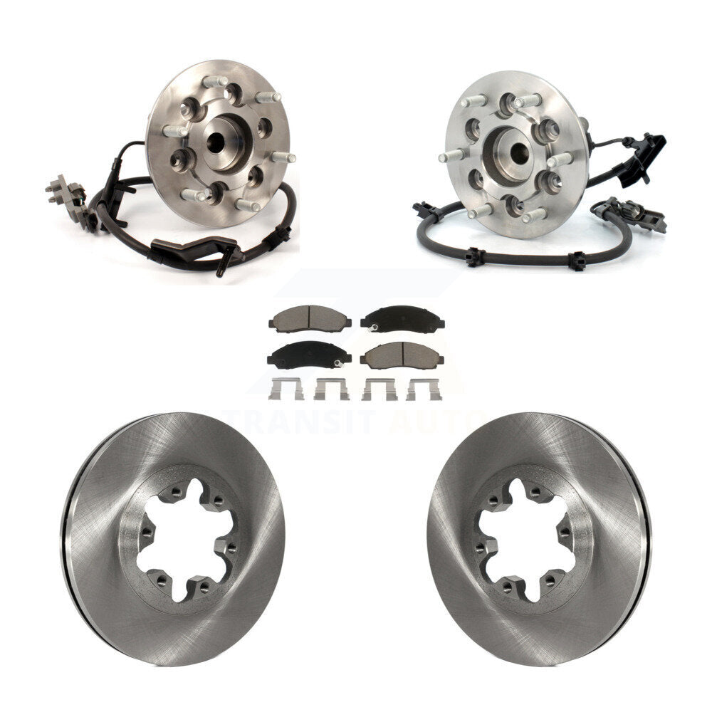 Hub Bearing Brake Rotor & Pads Front Kit For Chevrolet Colorado GMC Canyon Isuzu