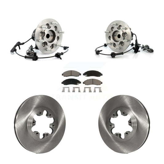 Hub Bearing Disc Brake Rotor Pad Front Kit For Chevrolet Colorado GMC Canyon RWD