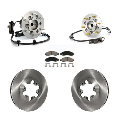 Hub Bearing Brake Rotor & Pads Front Kit For Chevrolet Colorado GMC Canyon Isuzu