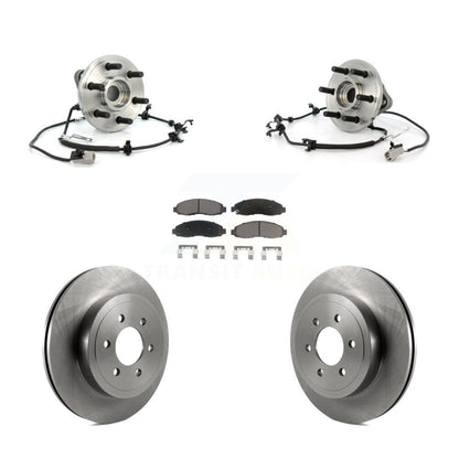 Hub Bearing Disc Brake Rotor Pad Front Kit For Dodge Dakota 4WD with 4-Wheel ABS