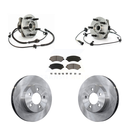 Hub Bearing Assembly Disc Brake Rotor And Ceramic Pad Front Kit For Jeep Liberty