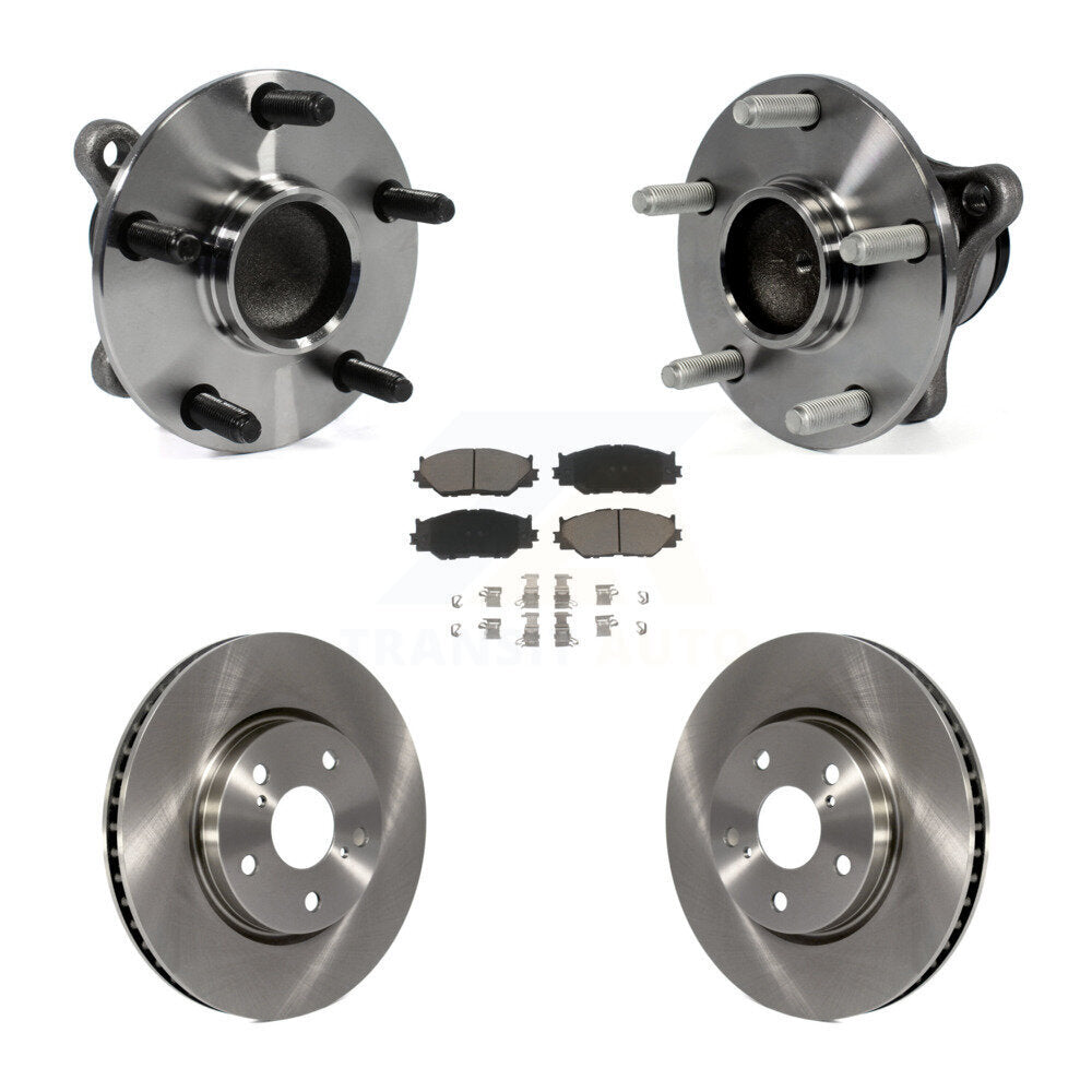 Hub Bearing Assembly Disc Brake Rotors And Pads Front Kit For Lexus IS250 RWD