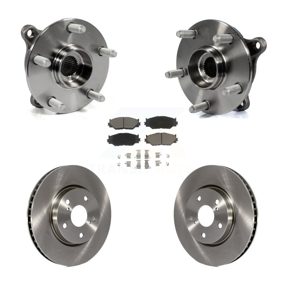 Hub Bearing Assembly Disc Brake Rotors And Pads Front Kit For Lexus IS250 AWD
