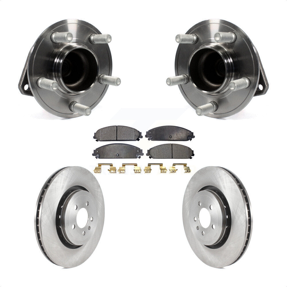 Hub Bearing Brake Rotor Pads Front Kit For 2015-2018 Dodge Charger RWD with 5.7L