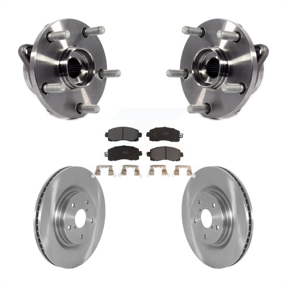 Hub Bearing Disc Brake Rotor & Pads Front Kit For Subaru Forester Outback Legacy