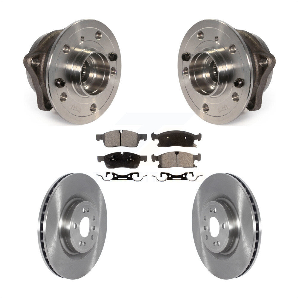 Hub Bearing Disc Brake Rotor Pad Front Kit For Mercedes-Benz GL350 GLE400 GLS450