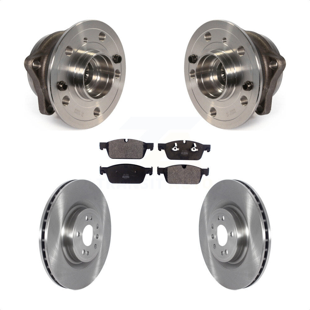 Hub Bearing Assembly Brake Rotor & Pads Front Kit For 2017 Mercedes-Benz GLS350d