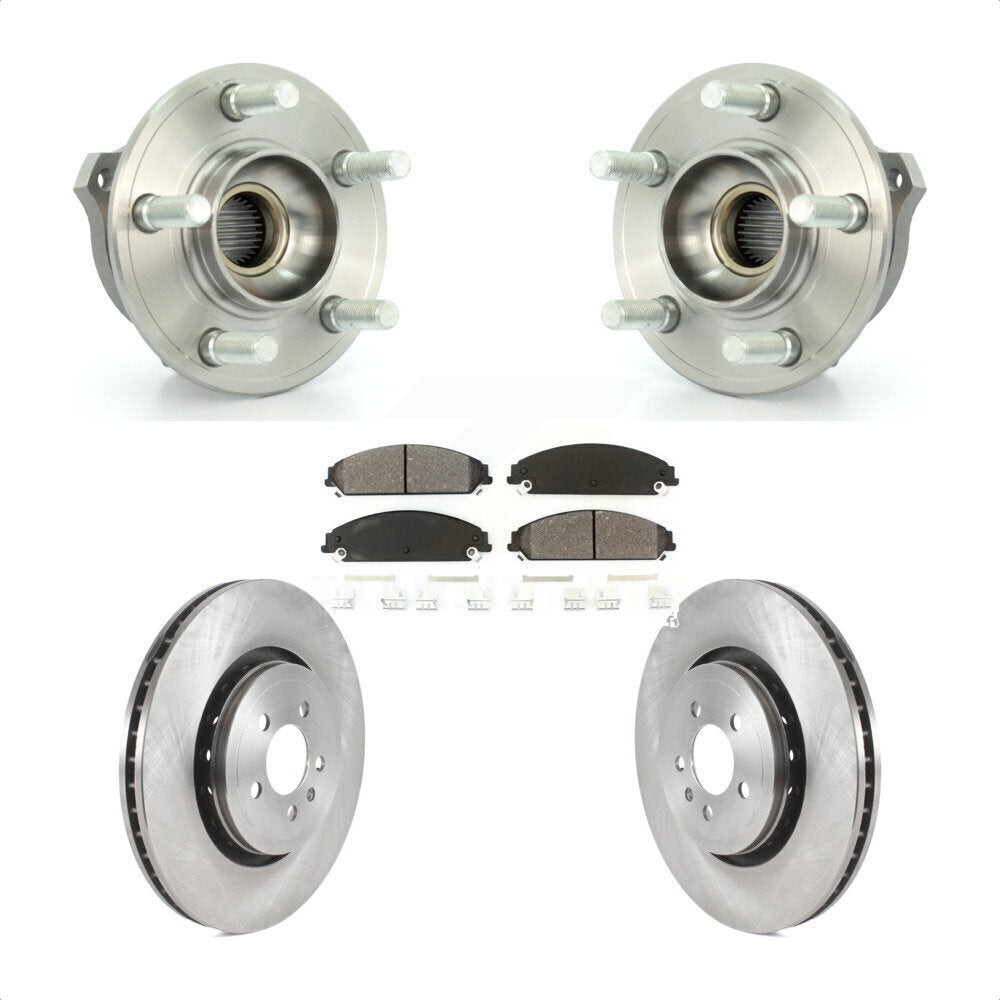 Hub Bearing Assembly Disc Brake Rotors And Pads Front Kit For Dodge Charger