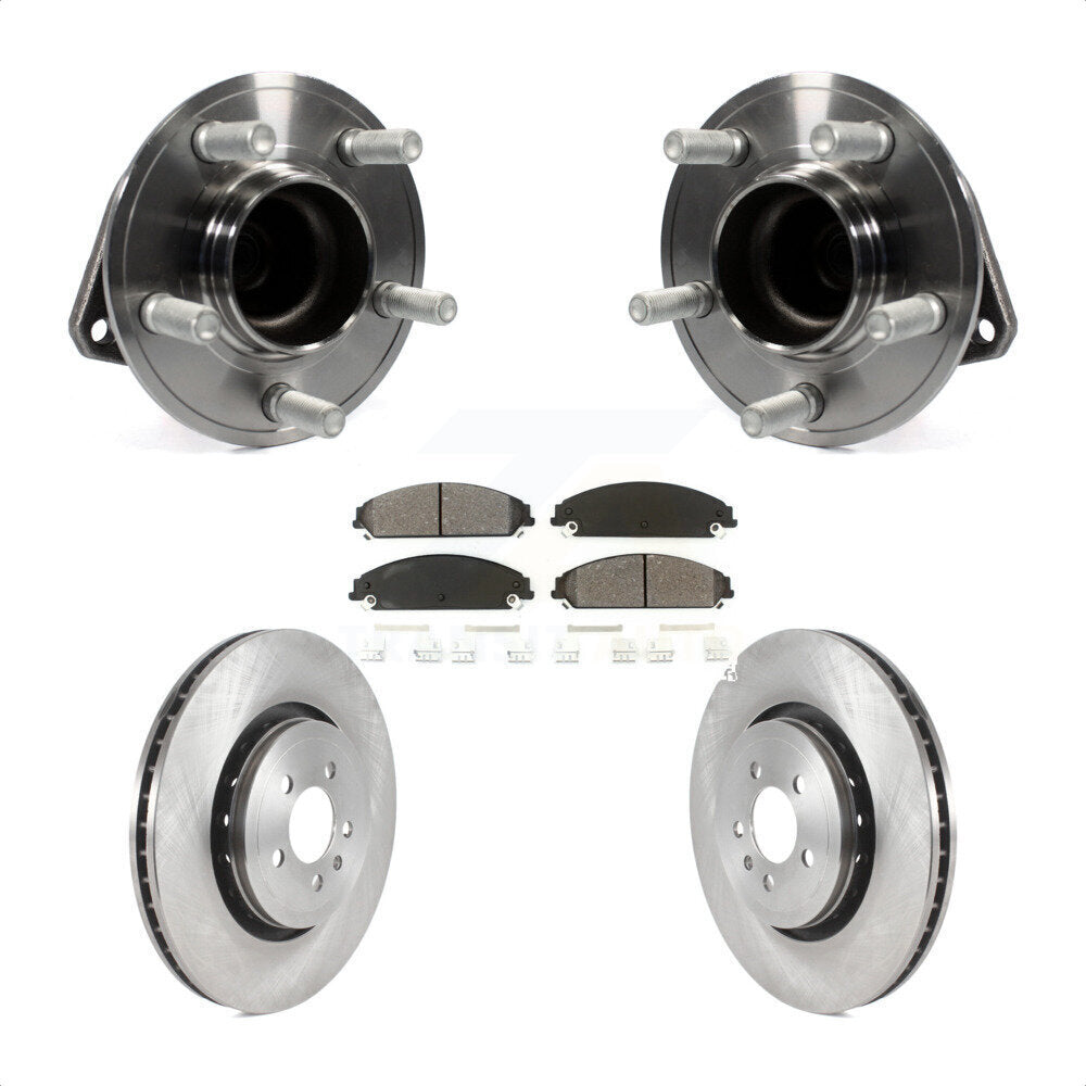 Hub Bearing Brake Rotor Pads Front Kit For 2015-2018 Dodge Charger RWD with 5.7L