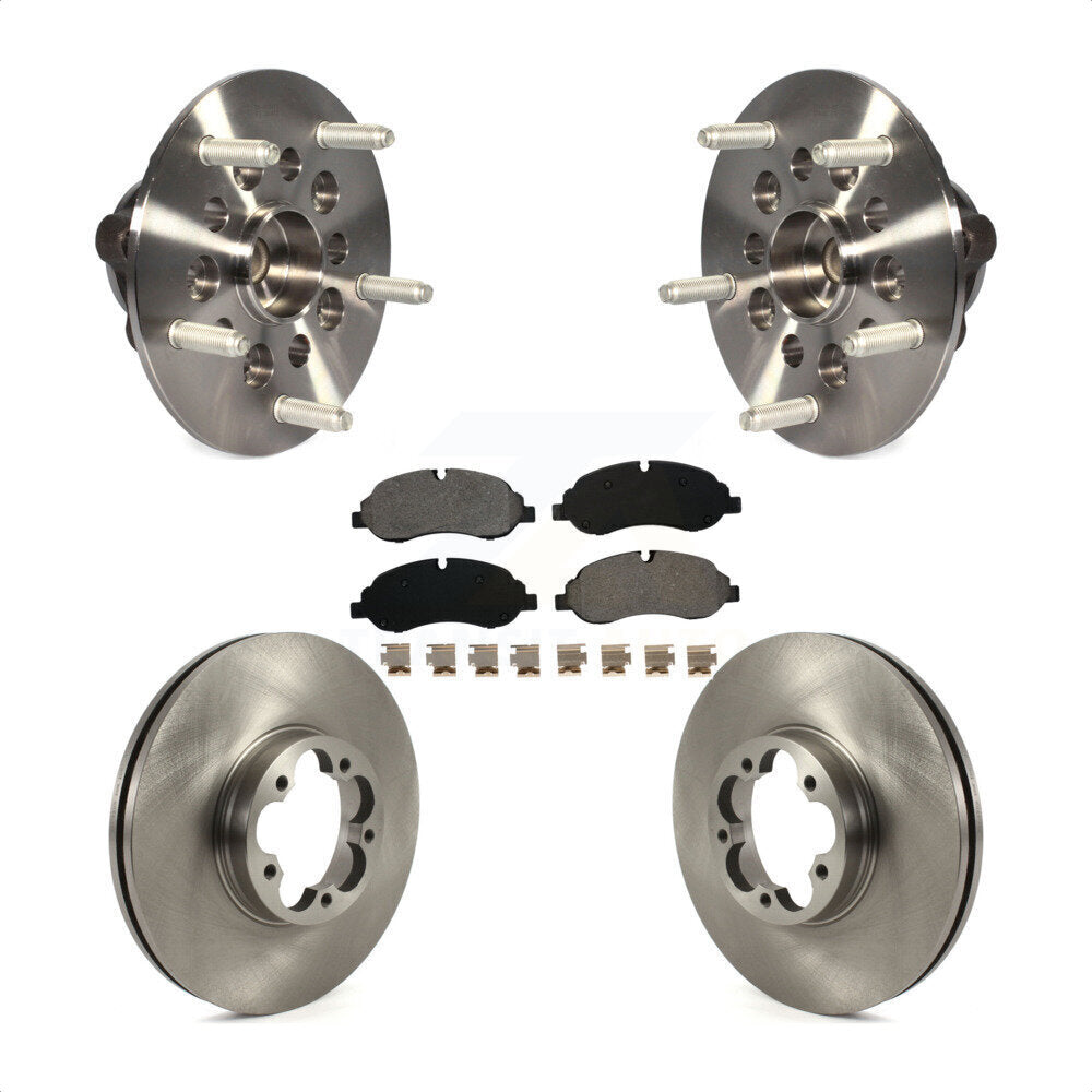 Hub Bearing Assembly Disc Brake Rotor And Pads Front Kit For Ford Transit-350 HD