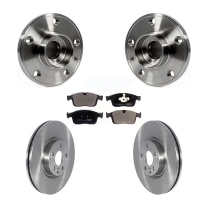 Hub Bearing Assembly Disc Brake Rotors And Ceramic Pads Front Kit For Volvo XC60