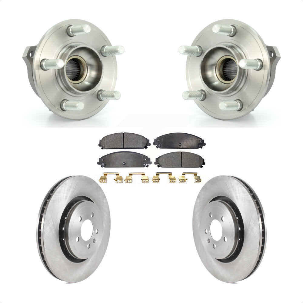 Hub Bearing Assembly Disc Brake Rotors And Pads Front Kit For Dodge Charger