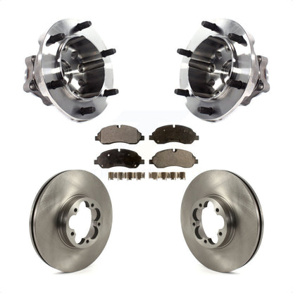 Hub Bearing Assembly Disc Brake Rotor And Pads Front Kit For Ford Transit-350 HD
