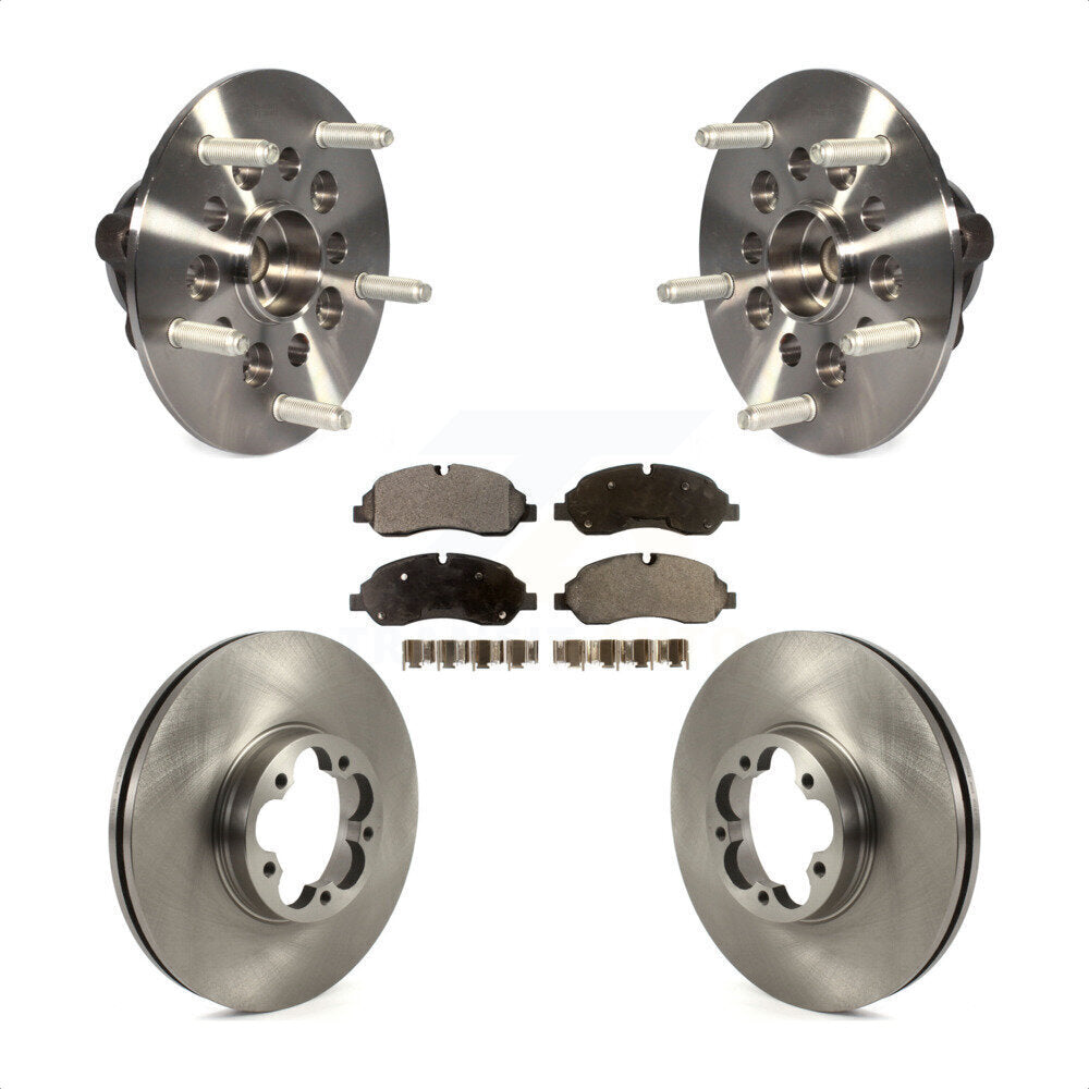 Hub Bearing Assembly Disc Brake Rotor And Pads Front Kit For Ford Transit-350 HD