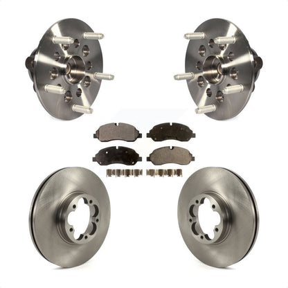 Hub Bearing Assembly Disc Brake Rotor And Pads Front Kit For Ford Transit-350 HD