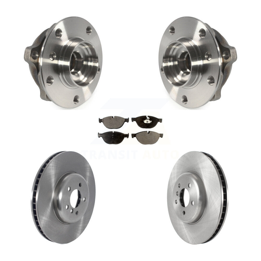 Hub Bearing Assembly Brake Rotor Pad Front Kit For BMW 750i xDrive 750Li 550i GT